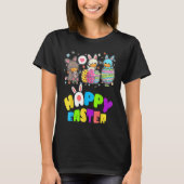 Cute   Happy Easter Eggs Quarantine Bunnies T-shirt (Voorkant)