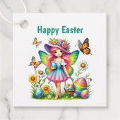 Cute Happy Easter Fairy Customizable Bedankjes Labels (Voorkant)
