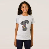 Cute Happy Easter jager kinder eenhoornbunny T-shirt (Voorkant volledig)