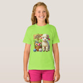 Cute Happy Easter lamb T-shirt (Voorkant volledig)