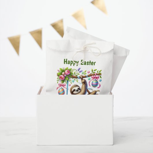 Cute Happy Easter sloth  Bedankzakje (Feest)