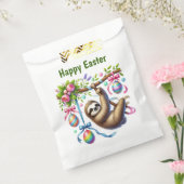 Cute Happy Easter sloth  Bedankzakje (Gezegeld)