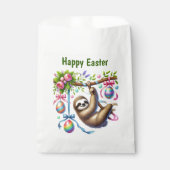 Cute Happy Easter sloth  Bedankzakje (Voorkant)