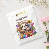 Cute Happy Easter sloth  Bedankzakje (Gezegeld)