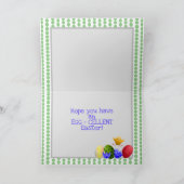 Cute Happy Easter Turtle Green Child Kind Custom Feestdagen Kaart (Binnen)