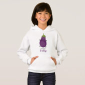 Cute happy eggplant cartoon (Voorkant volledig)