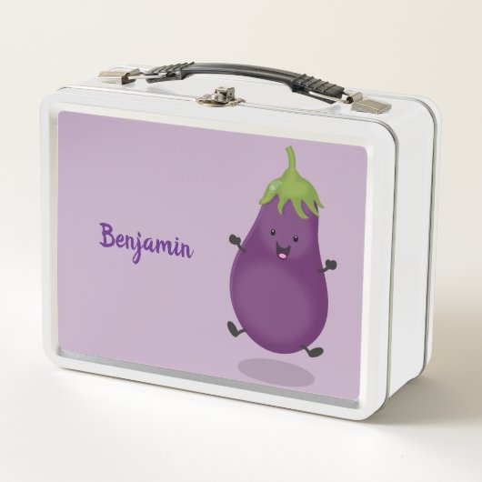 Cute happy eggplant cartoon (Voorkant)