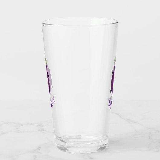 Cute happy eggplant cartoon glas (Links)