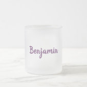 Cute happy eggplant cartoon matglas koffiemok (Center)