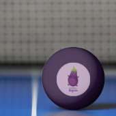 Cute happy eggplant cartoon pingpongbal (Net)