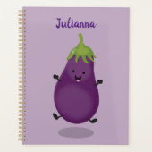 Cute happy eggplant cartoon planner (Voorkant)