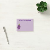 Cute happy eggplant cartoon post-it® notes (Kantoor)