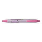 Cute happy eggplant cartoon zwarte inkt pen (Achterkant)