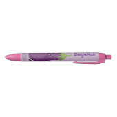 Cute happy eggplant cartoon zwarte inkt pen (Bodem)