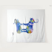 Cute happy elephant wandkleed (Voorkant (horizontaal))