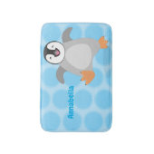 Cute happy emperor pinguin chick cartoon badmat (Voorkant Verticaal)