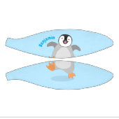 Cute happy emperor pinguin chick cartoon basketbal (Panelen)