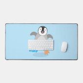 Cute happy emperor pinguin chick cartoon bureaumat (Keyboard & Muis)