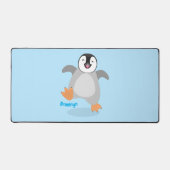 Cute happy emperor pinguin chick cartoon bureaumat (Voorkant)