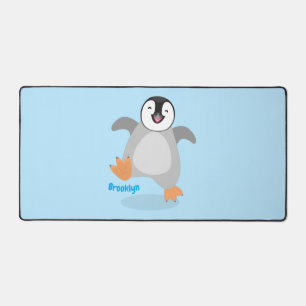 Cute happy emperor pinguin chick cartoon bureaumat
