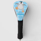 Cute happy emperor pinguin chick cartoon golfheadcover (Voorkant)