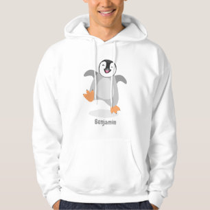 Cute happy emperor pinguin chick cartoon hoodie