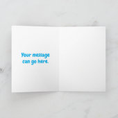 Cute happy emperor pinguin chick cartoon kaart (Binnen)