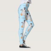 Cute happy emperor pinguin chick cartoon leggings (Rechts)