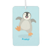 Cute happy emperor pinguin chick cartoon luchtverfrisser (Voorkant)