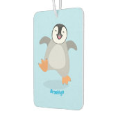 Cute happy emperor pinguin chick cartoon luchtverfrisser (Links)