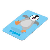 Cute happy emperor pinguin chick cartoon magneet (Linkerzijde)