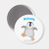 Cute happy emperor pinguin chick cartoon magneet (Voorkant / Achterkant)