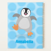 Cute happy emperor pinguin chick cartoon planner (Achterkant)