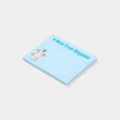 Cute happy emperor pinguin chick cartoon post-it® notes (Schuin)
