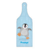 Cute happy emperor pinguin chick cartoon snijplank (Voorkant)