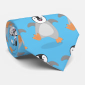 Cute happy emperor pinguin chick cartoon stropdas (Opgerold)