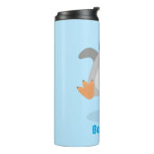 Cute happy emperor pinguin chick cartoon thermosbeker (Gedraaid links)