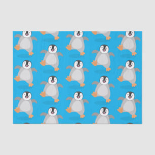 Cute happy emperor pinguin chick cartoon tissuepapier