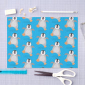 Cute happy emperor pinguin chick cartoon tissuepapier (Craft)