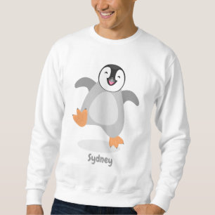 Cute happy emperor pinguin chick cartoon trui