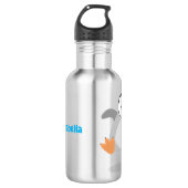 Cute happy emperor pinguin chick cartoon waterfles  (Voorkant)