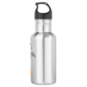 Cute happy emperor pinguin chick cartoon waterfles  (Achterkant)