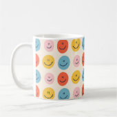 Cute Happy Face Blobs Spotty Fun Pattern Koffiemok (Links)
