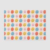 Cute Happy Face Blobs Spotty Fun Pattern Tissuepapier (Voorkant)