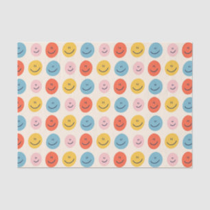 Cute Happy Face Blobs Spotty Fun Pattern Tissuepapier