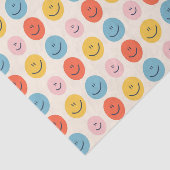 Cute Happy Face Blobs Spotty Fun Pattern Tissuepapier (Detail)