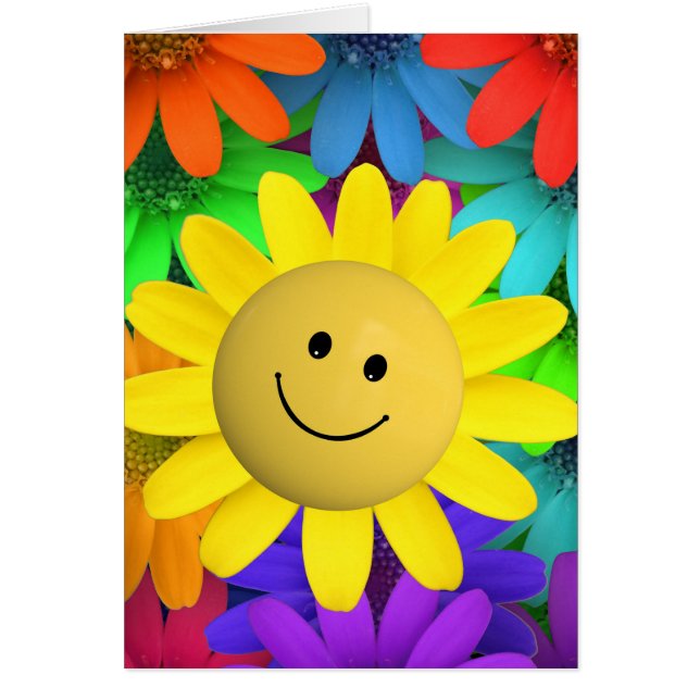 Cute Happy Face Bloemen (Voorkant)