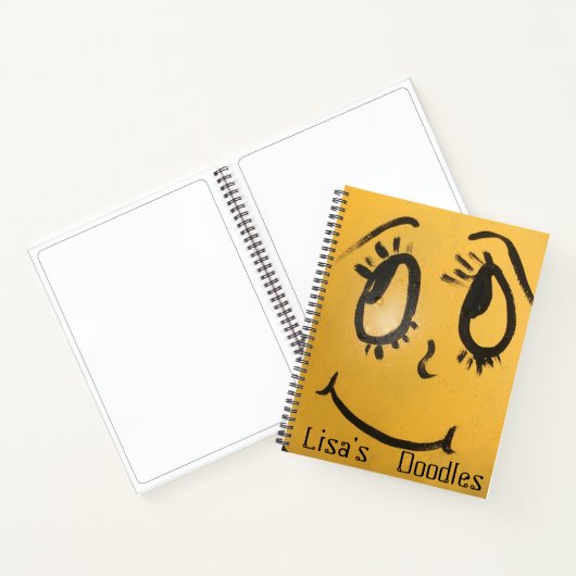 Cute Happy Face Doodle Notitieboek (Binnen)
