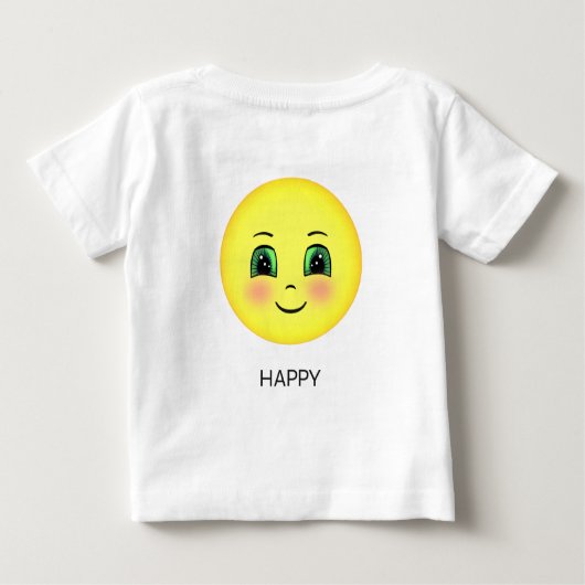 Cute happy face emoji (Achterkant)