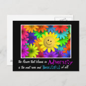 Cute Happy Face Flowers Briefkaart (Voorkant / Achterkant)